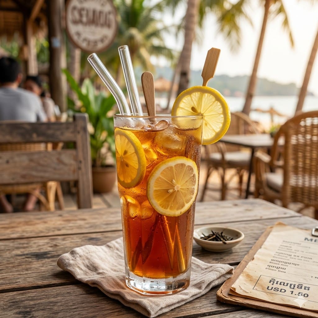 Lemon Tea dari Thirty Three Brew dengan tampilan clean dan modern
